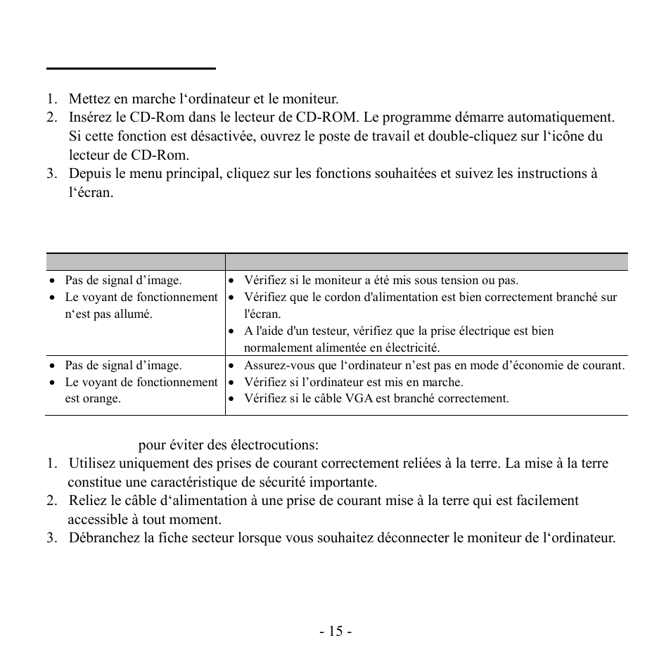 Instructions rapides | Hanns.G HL196 User Manual | Page 16 / 22
