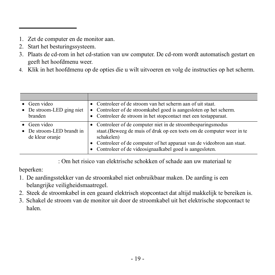 Snelle installatie | Hanns.G HL196 User Manual | Page 20 / 22