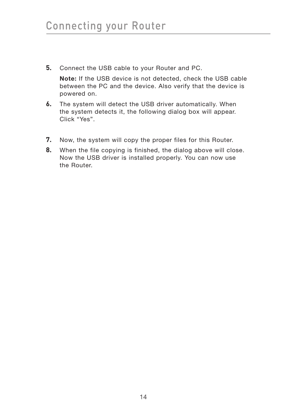Connecting your router | Belkin F5D7632UK4 User Manual | Page 16 / 90
