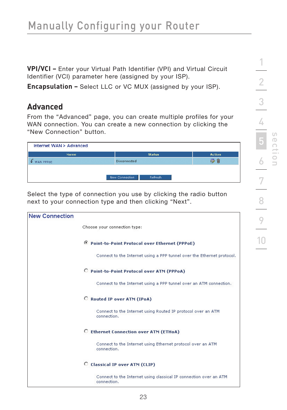 Manually configuring your router | Belkin F5D7632UK4 User Manual | Page 25 / 90