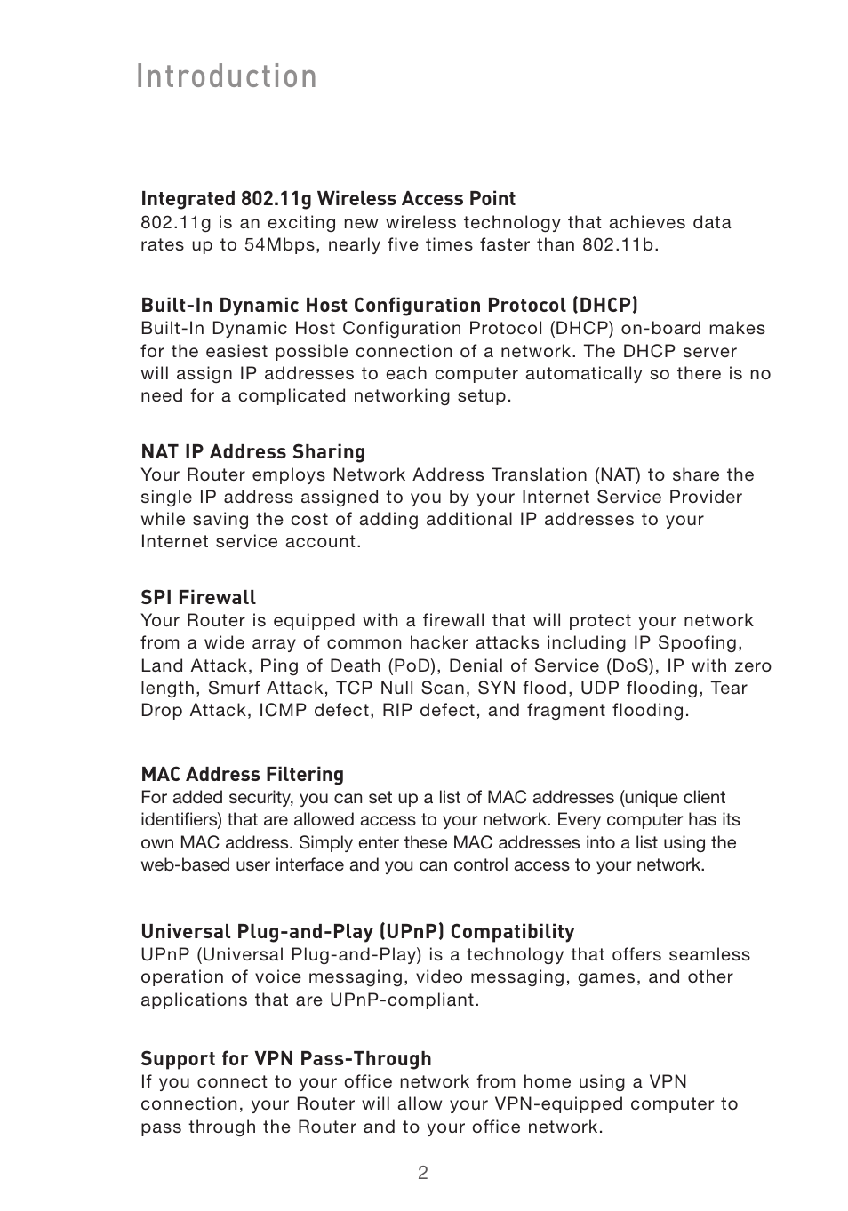 Introduction | Belkin F5D7632UK4 User Manual | Page 4 / 90