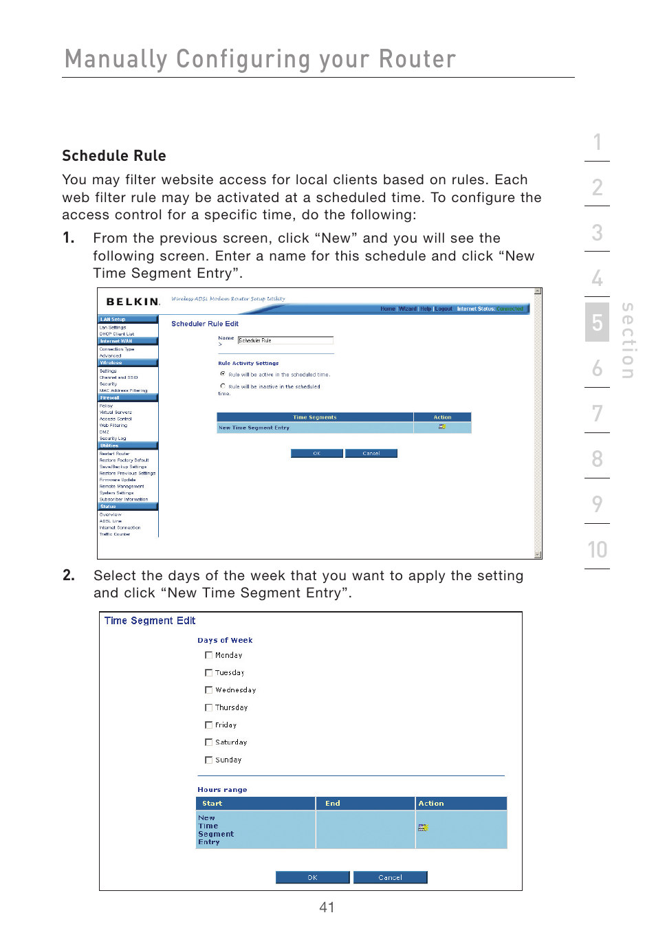 Manually configuring your router | Belkin F5D7632UK4 User Manual | Page 43 / 90