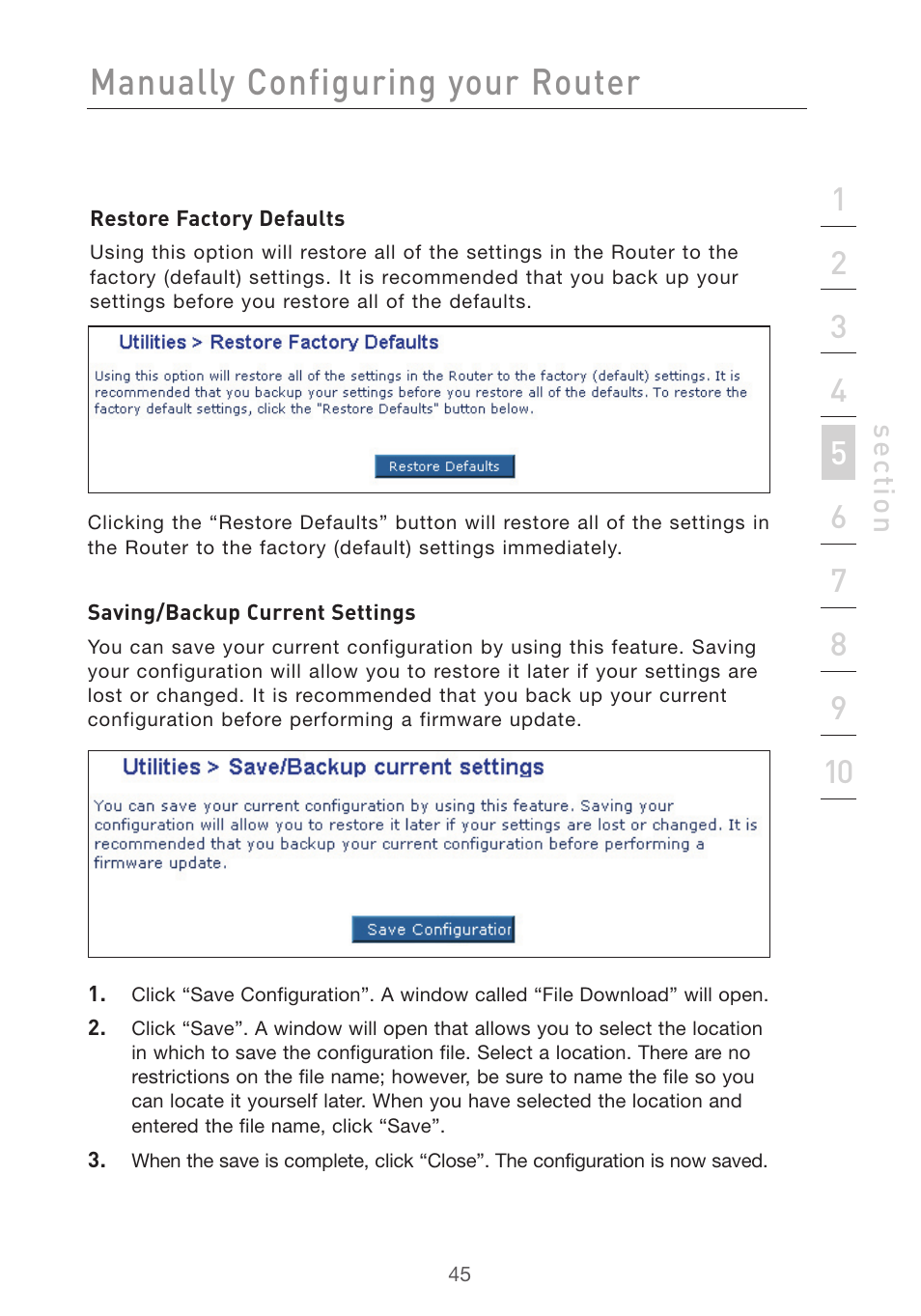 Manually configuring your router | Belkin F5D7632UK4 User Manual | Page 47 / 90