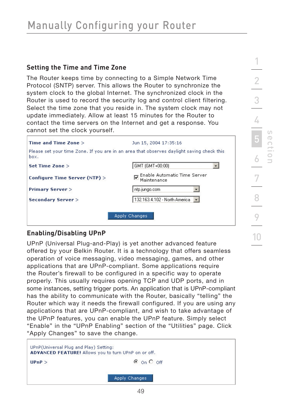 Manually configuring your router | Belkin F5D7632UK4 User Manual | Page 51 / 90