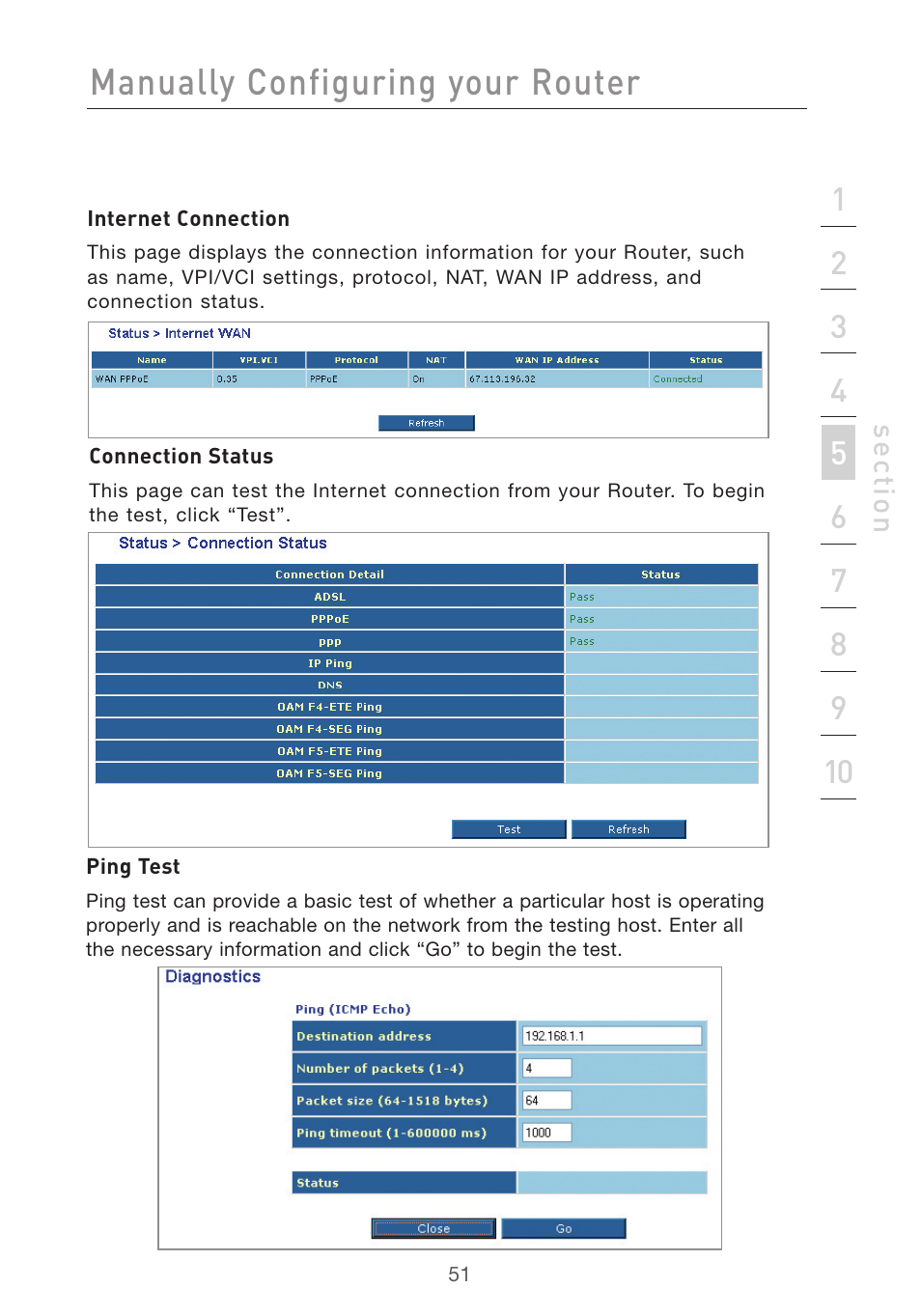 Manually configuring your router | Belkin F5D7632UK4 User Manual | Page 53 / 90