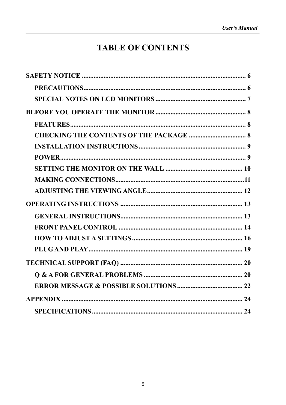 Hanns.G HA191 User Manual | Page 5 / 24
