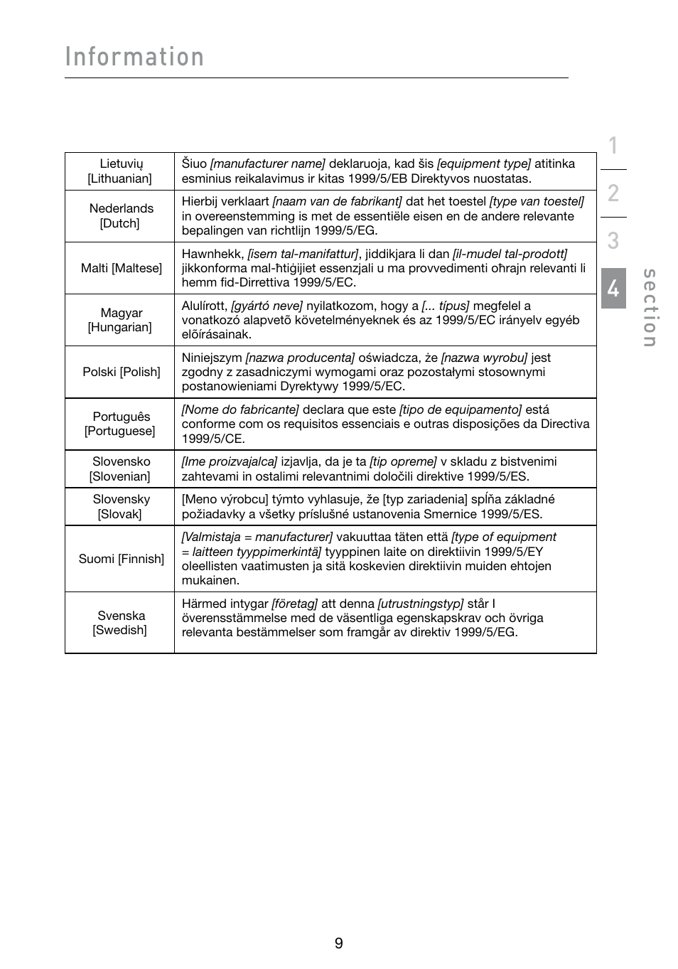Information | Belkin POWERLINE AV F5D4072 User Manual | Page 11 / 14