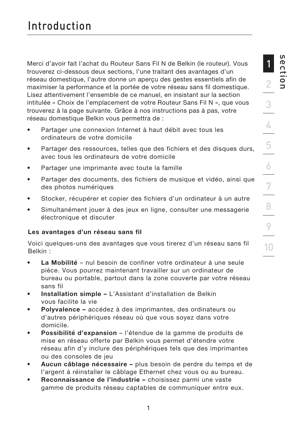 Introduction, Se ct io n | Belkin F5D8233EA4 User Manual | Page 106 / 619