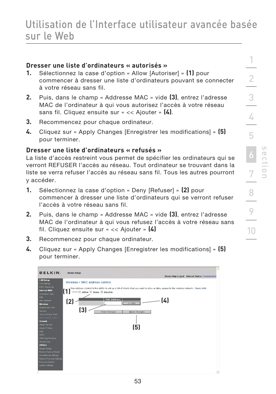 Se ct io n | Belkin F5D8233EA4 User Manual | Page 158 / 619