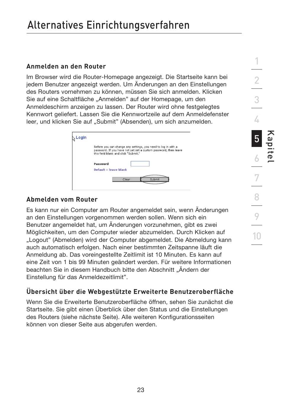 Alternatives einrichtungsverfahren | Belkin F5D8233EA4 User Manual | Page 231 / 619