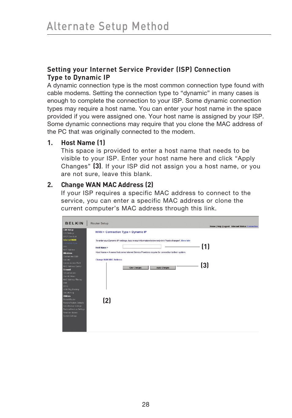 Alternate setup method | Belkin F5D8233EA4 User Manual | Page 30 / 619