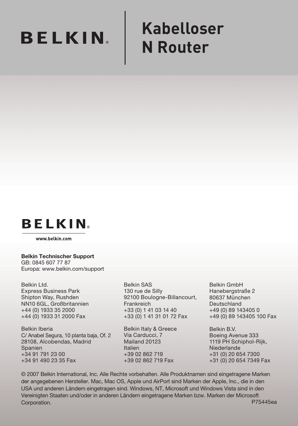 Kabelloser n router | Belkin F5D8233EA4 User Manual | Page 310 / 619