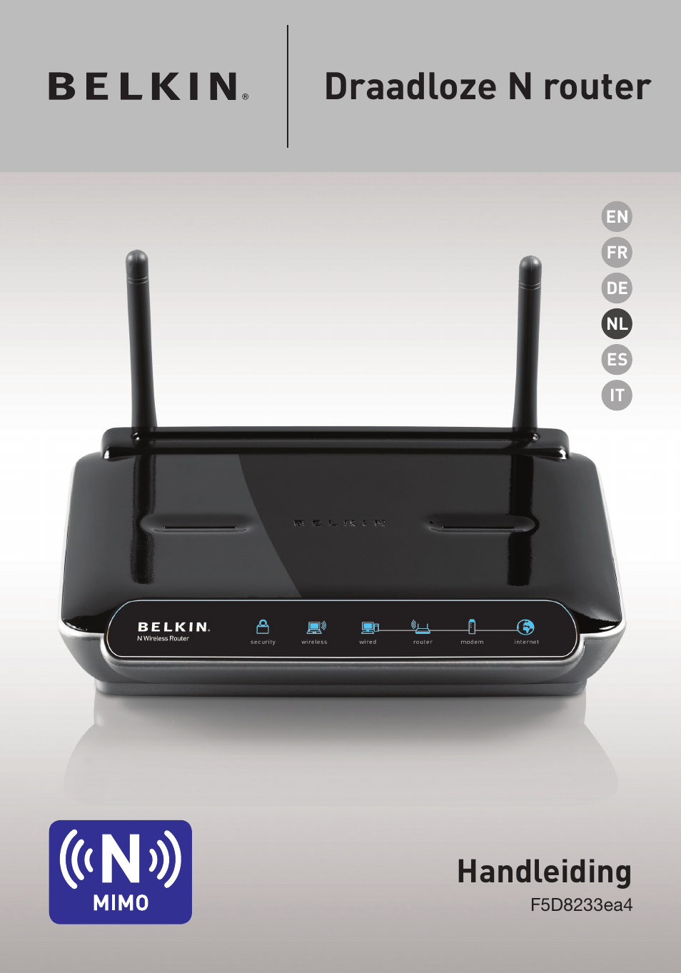 Draadloze n router, Handleiding | Belkin F5D8233EA4 User Manual | Page 311 / 619