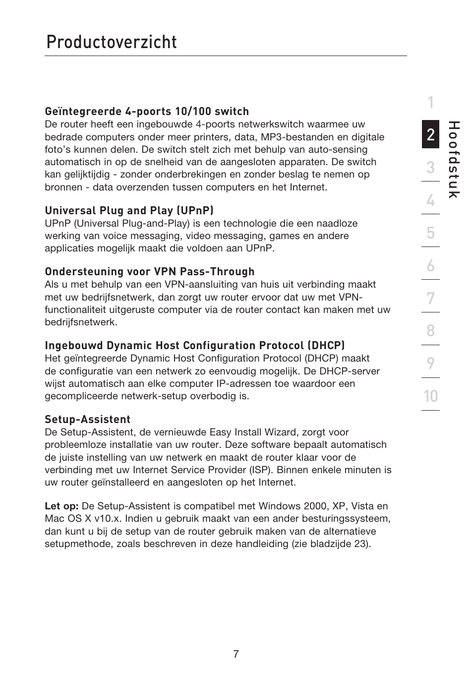 Productoverzicht, Hoo fd st u k | Belkin F5D8233EA4 User Manual | Page 319 / 619