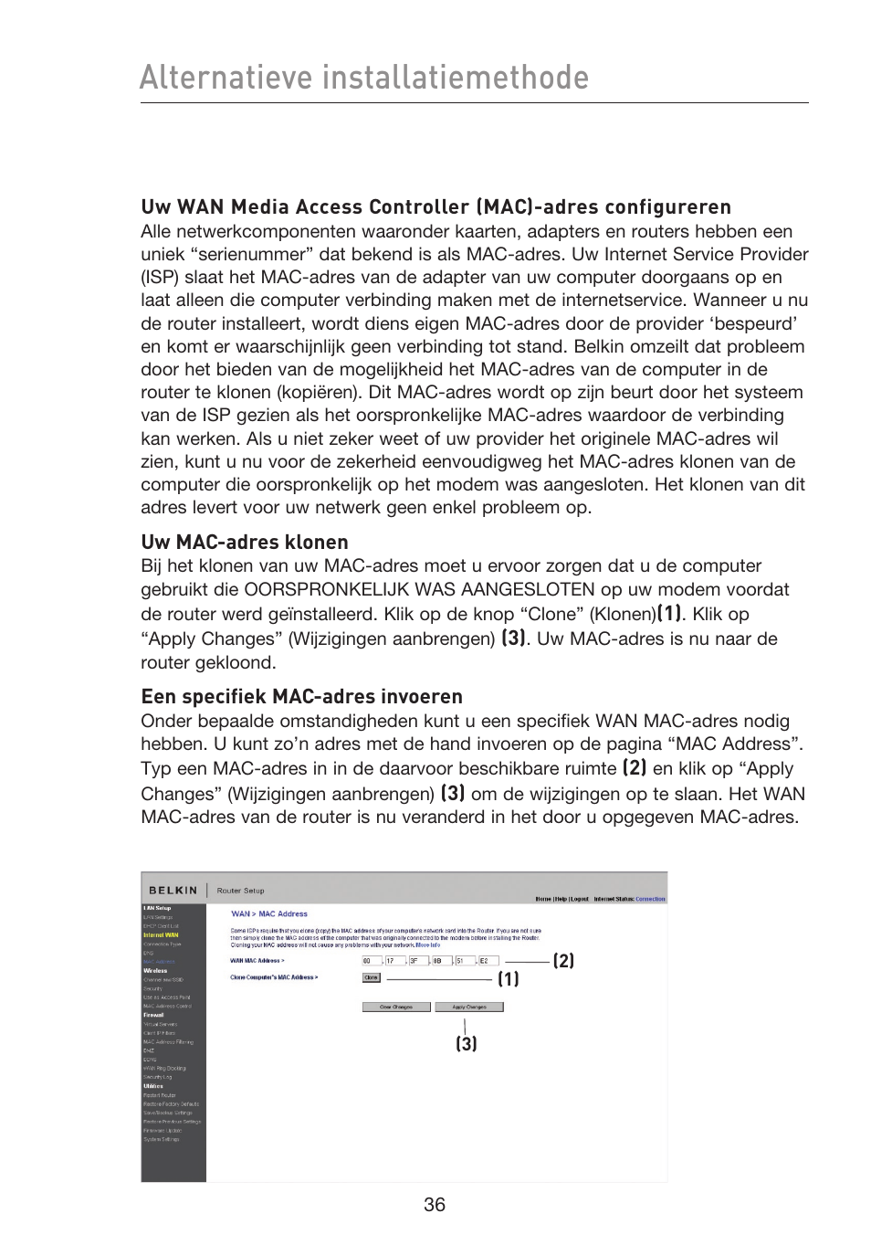 Alternatieve installatiemethode | Belkin F5D8233EA4 User Manual | Page 348 / 619