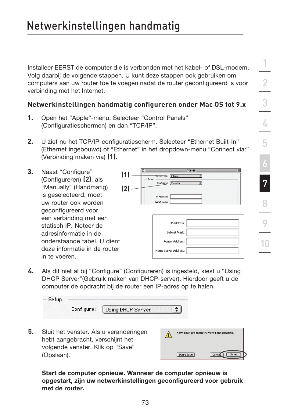 Netwerkinstellingen handmatig | Belkin F5D8233EA4 User Manual | Page 385 / 619