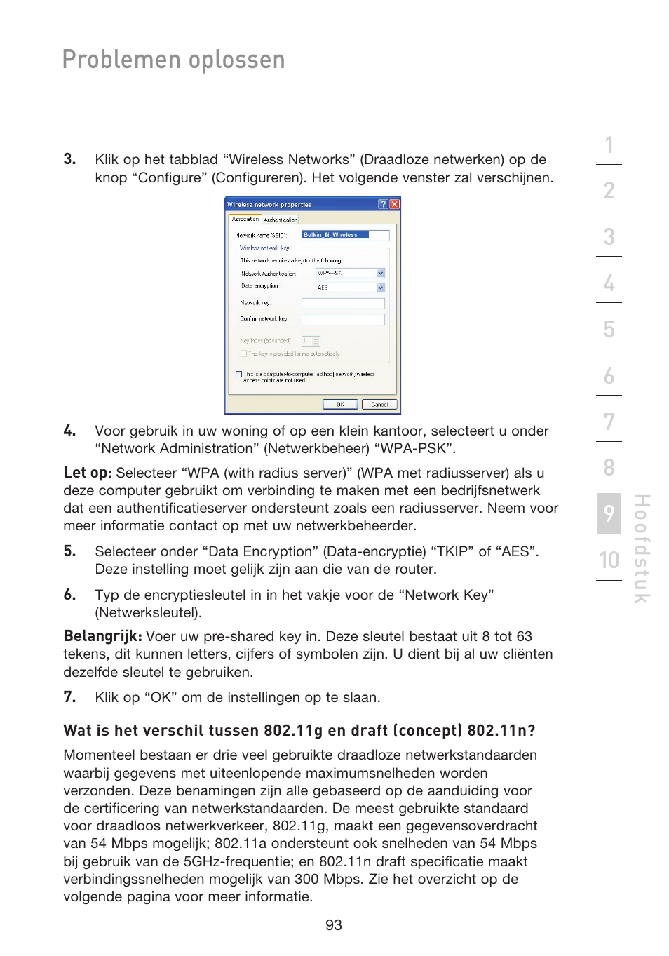 Problemen oplossen, Hoo fd st u k | Belkin F5D8233EA4 User Manual | Page 405 / 619