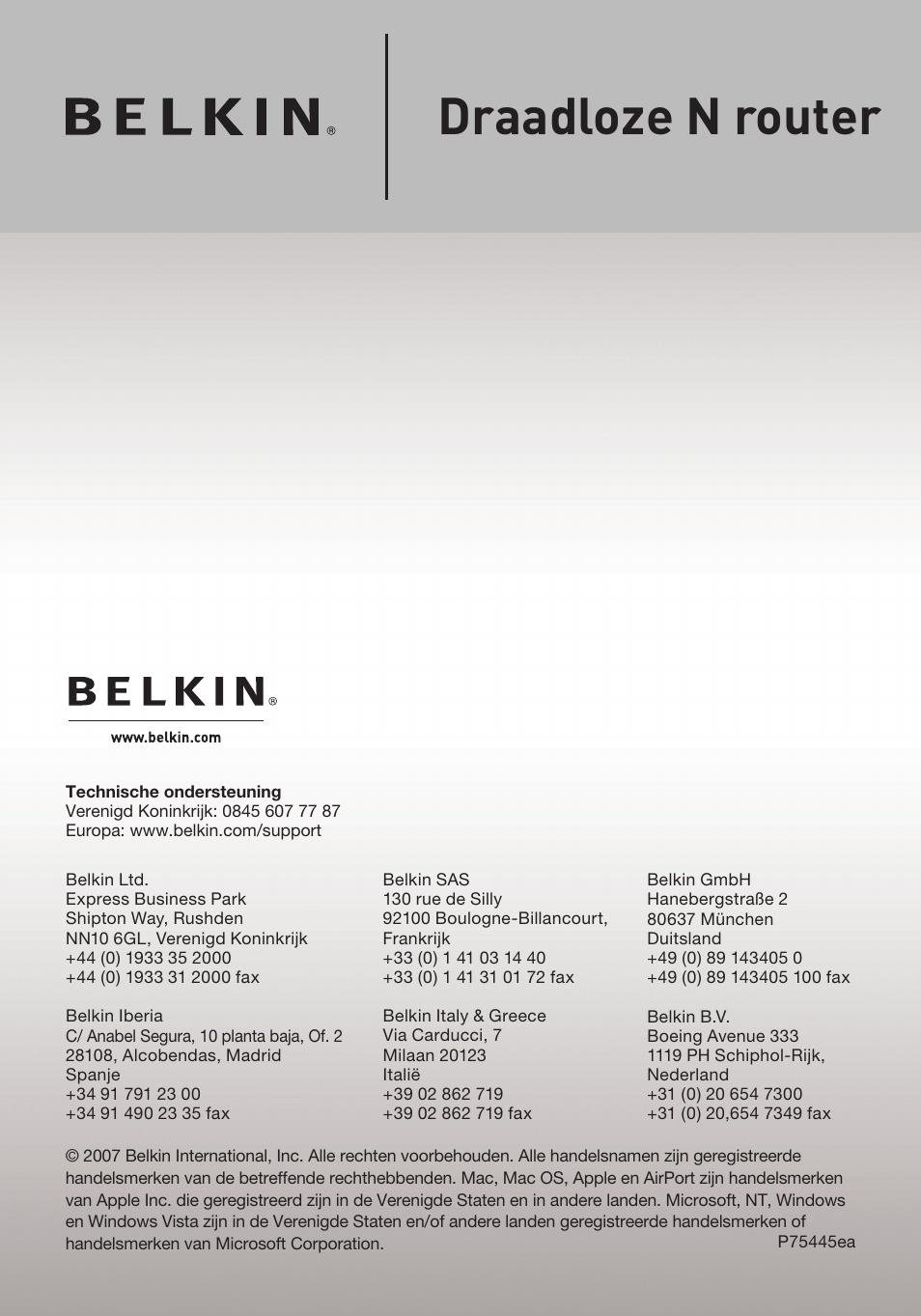 Draadloze n router | Belkin F5D8233EA4 User Manual | Page 413 / 619