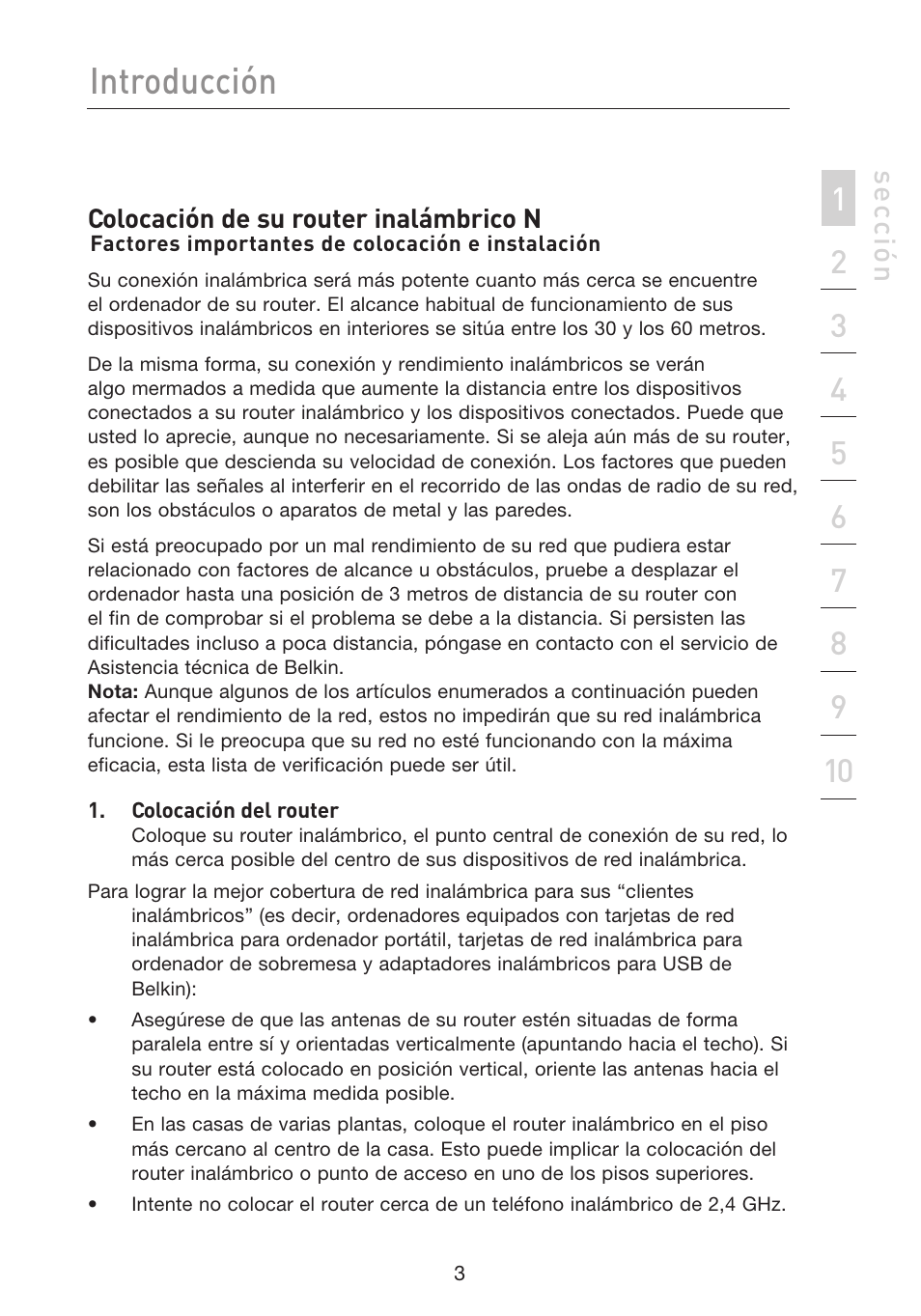 Introducción, Se cc ió n | Belkin F5D8233EA4 User Manual | Page 418 / 619