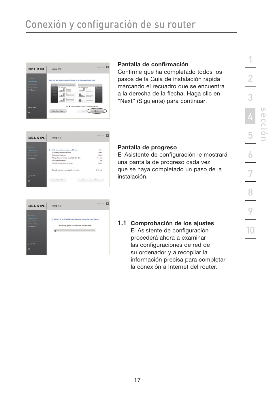Conexión y configuración de su router | Belkin F5D8233EA4 User Manual | Page 432 / 619