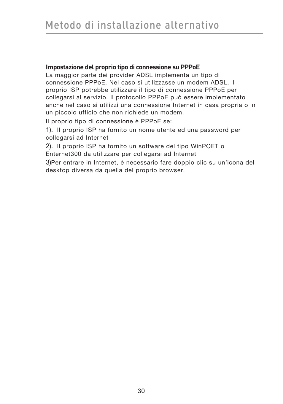 Metodo di installazione alternativo | Belkin F5D8233EA4 User Manual | Page 548 / 619