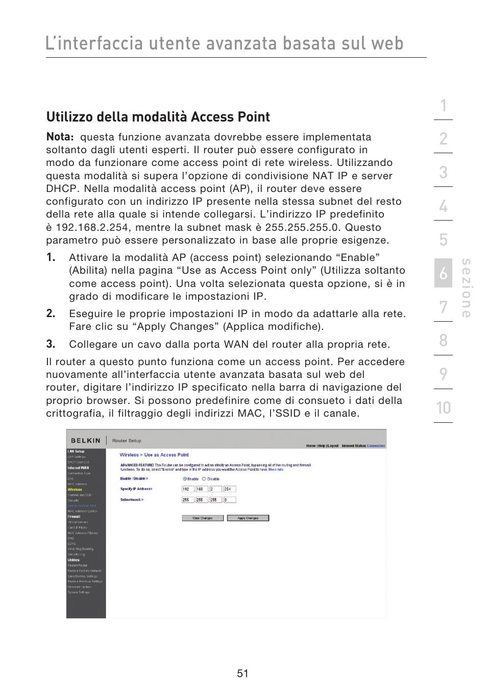 L’interfaccia utente avanzata basata sul web | Belkin F5D8233EA4 User Manual | Page 569 / 619