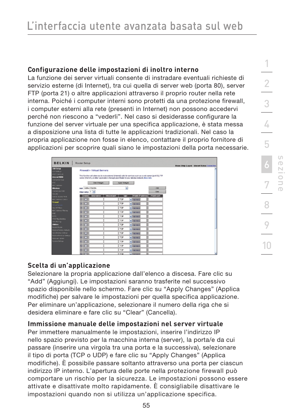 L’interfaccia utente avanzata basata sul web | Belkin F5D8233EA4 User Manual | Page 573 / 619