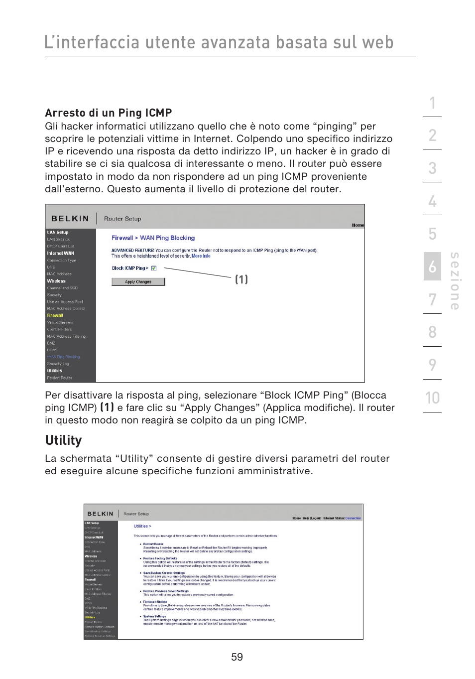 L’interfaccia utente avanzata basata sul web | Belkin F5D8233EA4 User Manual | Page 577 / 619