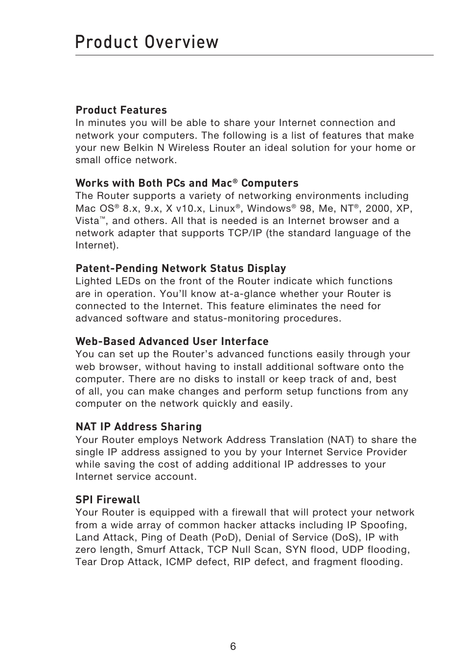Product overview | Belkin F5D8233EA4 User Manual | Page 8 / 619