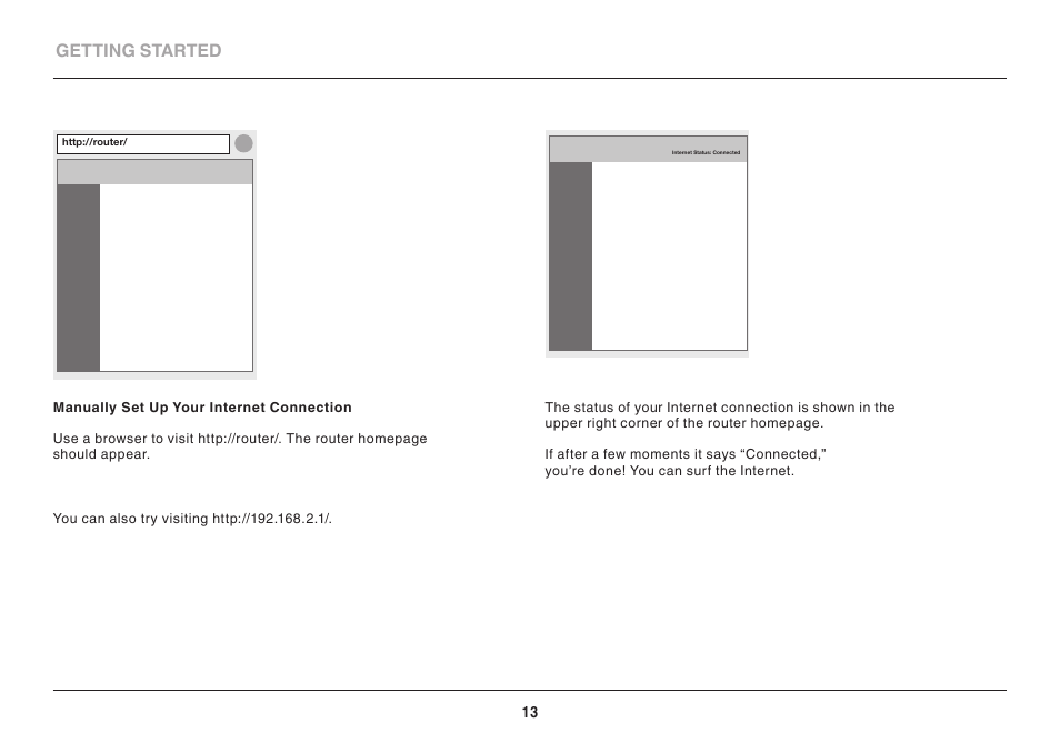 Getting started | Belkin Wi-Fi N Router N300 User Manual | Page 15 / 50