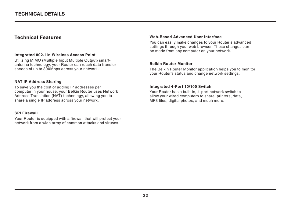 Belkin Wi-Fi N Router N300 User Manual | Page 24 / 50