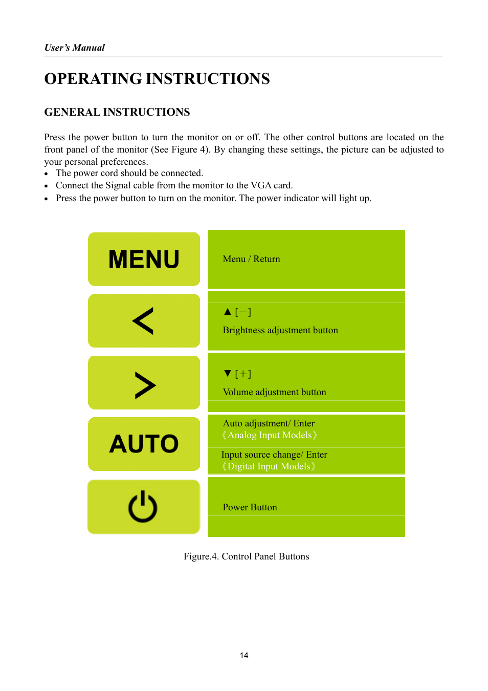 Operating instructions, General instructions | Hanns.G HP222 User Manual | Page 14 / 25