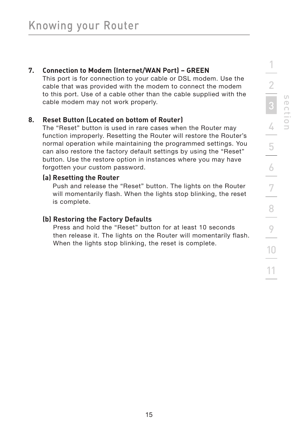 Knowing your router | Belkin Wireless Pre-N Router F5D8230-4 User Manual | Page 17 / 119
