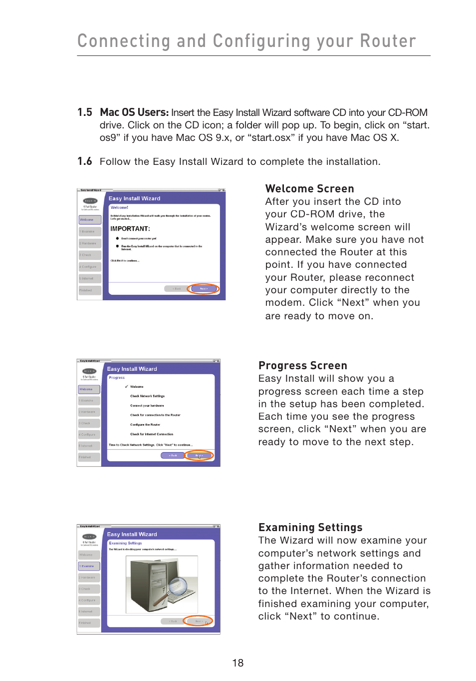 Connecting and configuring your router | Belkin Wireless Pre-N Router F5D8230-4 User Manual | Page 20 / 119