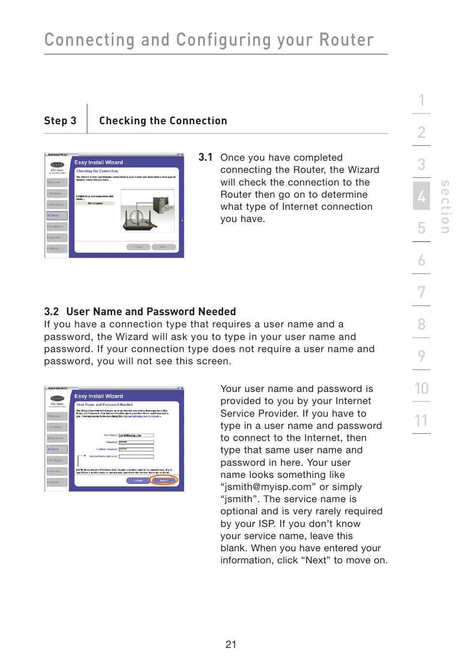 Connecting and configuring your router | Belkin Wireless Pre-N Router F5D8230-4 User Manual | Page 23 / 119