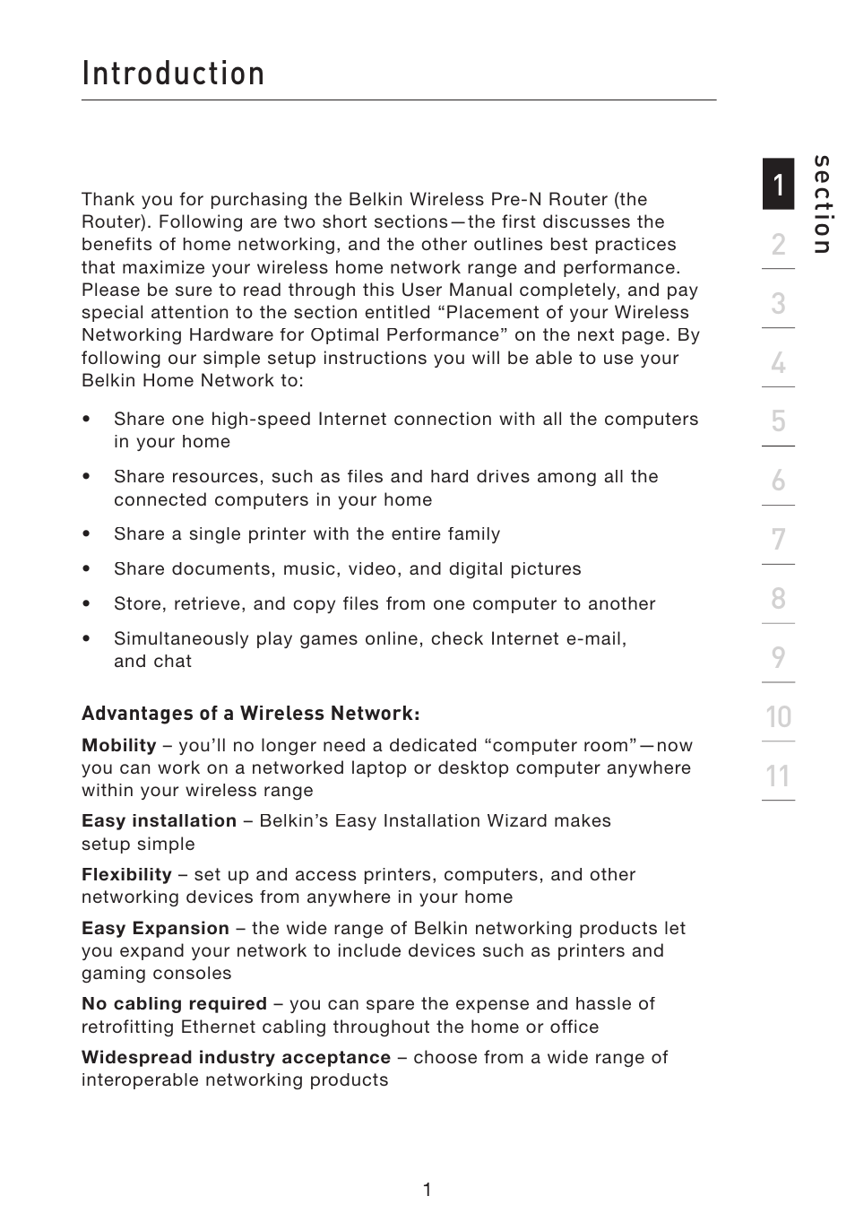 Introduction | Belkin Wireless Pre-N Router F5D8230-4 User Manual | Page 3 / 119