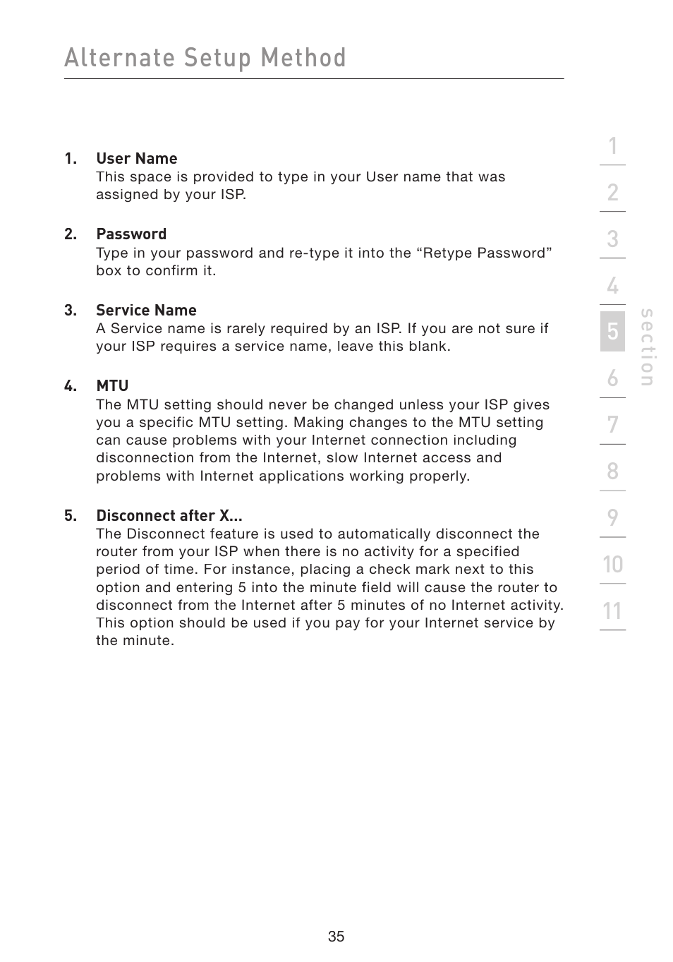 Alternate setup method | Belkin Wireless Pre-N Router F5D8230-4 User Manual | Page 37 / 119