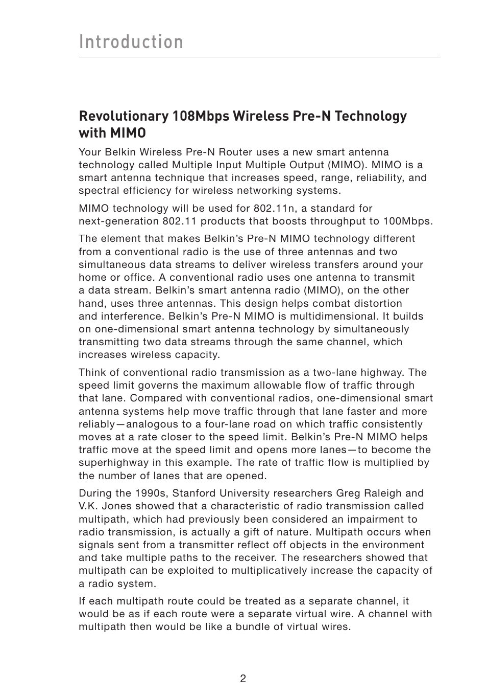 Introduction | Belkin Wireless Pre-N Router F5D8230-4 User Manual | Page 4 / 119