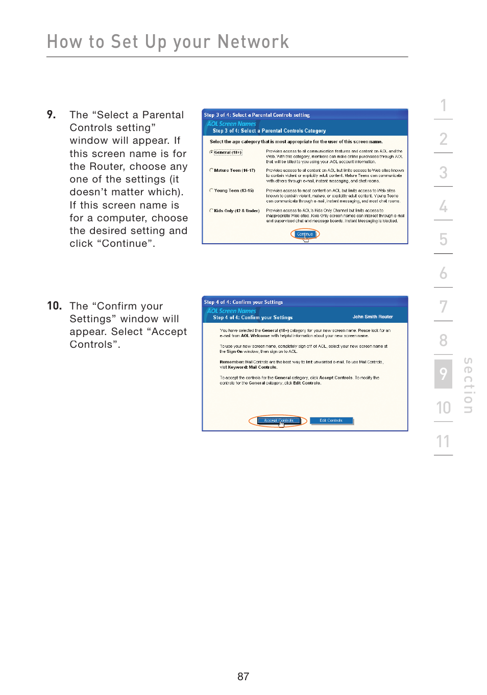 How to set up your network | Belkin Wireless Pre-N Router F5D8230-4 User Manual | Page 89 / 119
