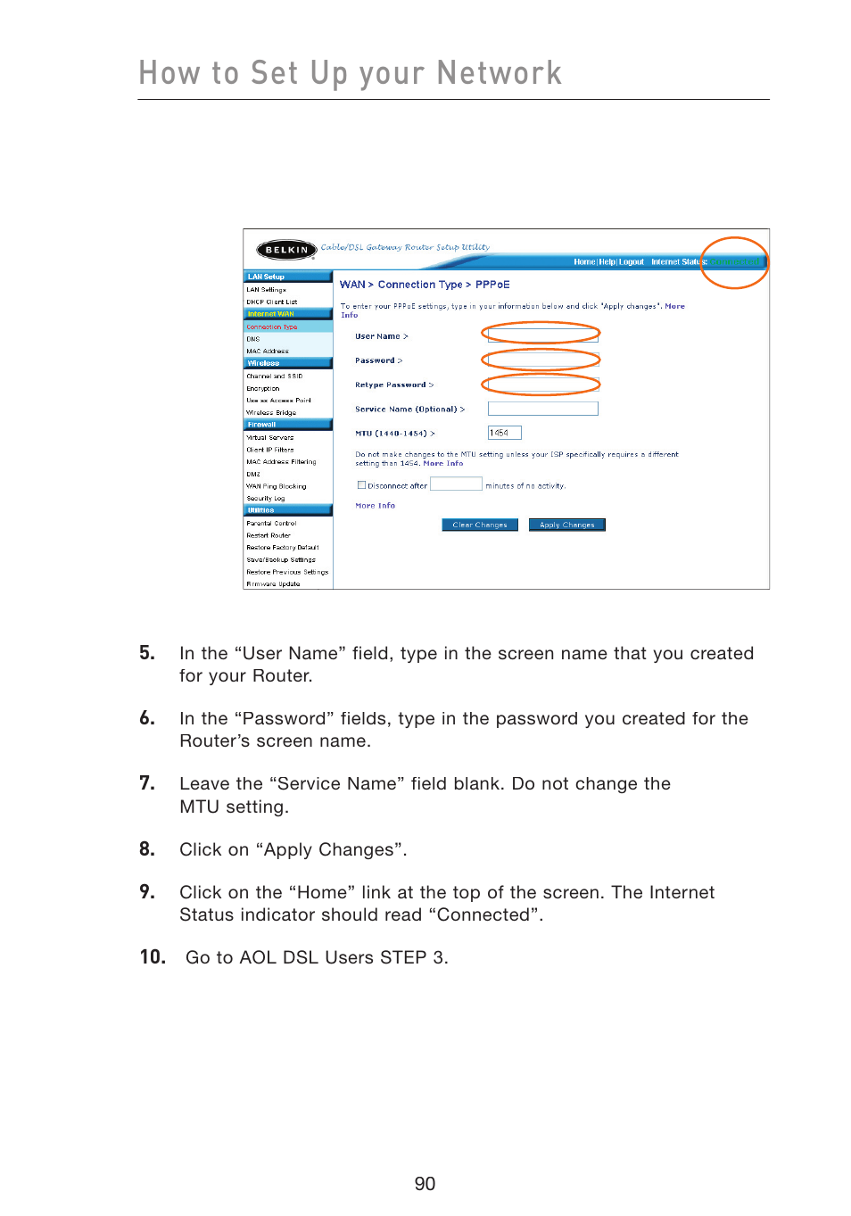 How to set up your network | Belkin Wireless Pre-N Router F5D8230-4 User Manual | Page 92 / 119