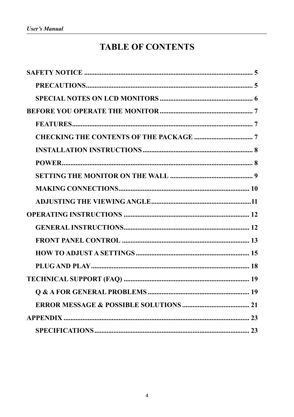 Hanns.G HK241 User Manual | Page 4 / 23