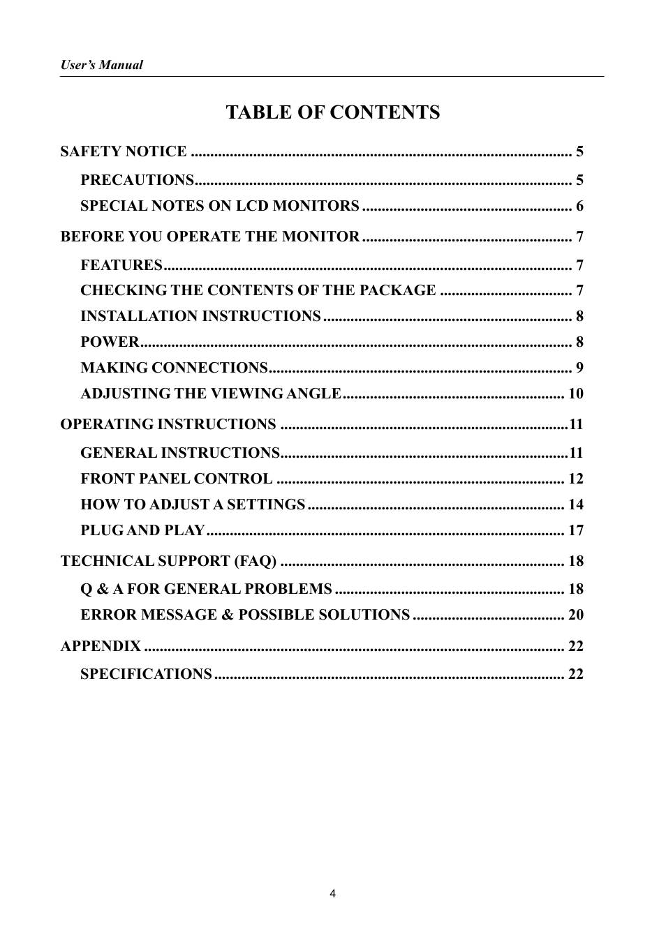 Hanns.G HP222 User Manual | Page 4 / 22