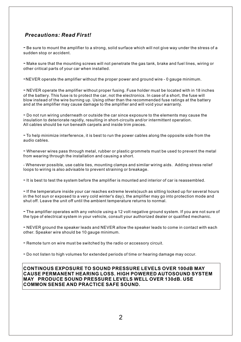 Bassworx BA3000.1D User Manual | Page 3 / 12