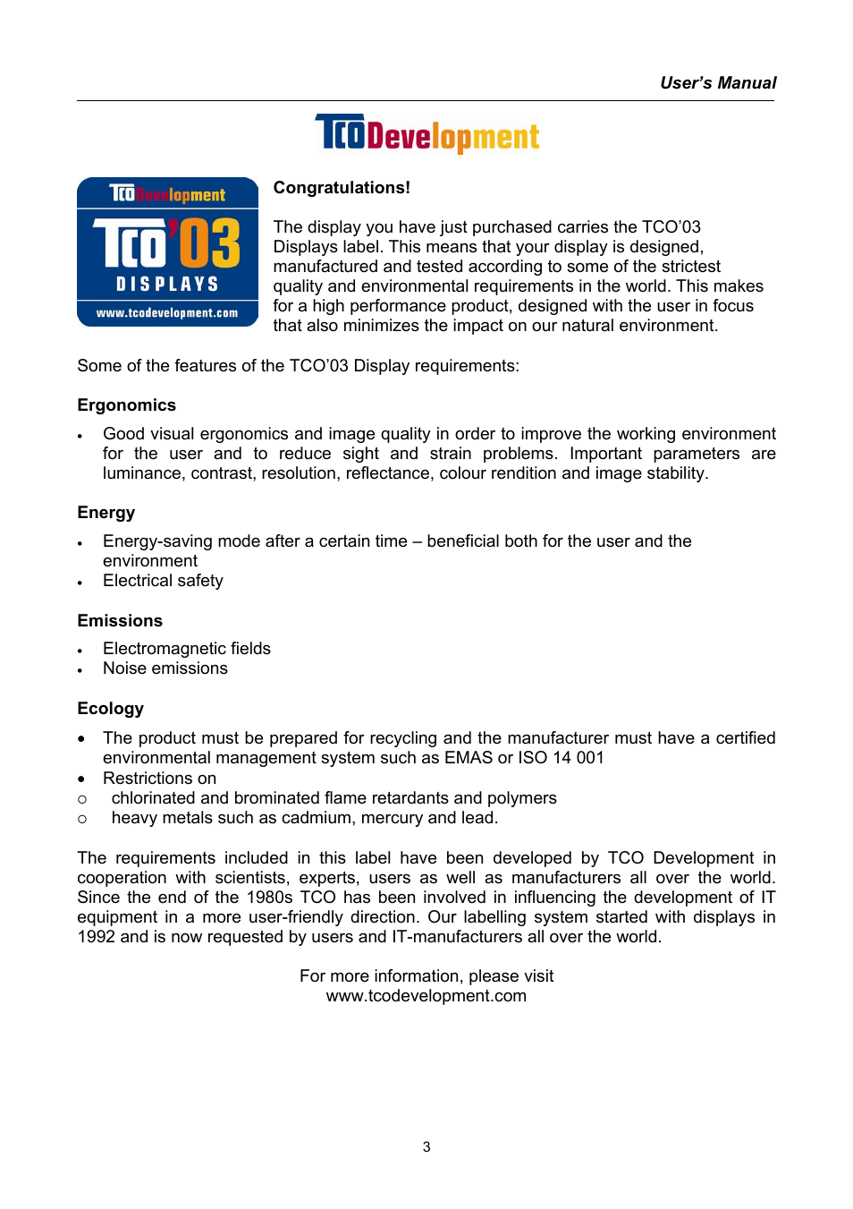 Hanns.G HG171 User Manual | Page 3 / 20