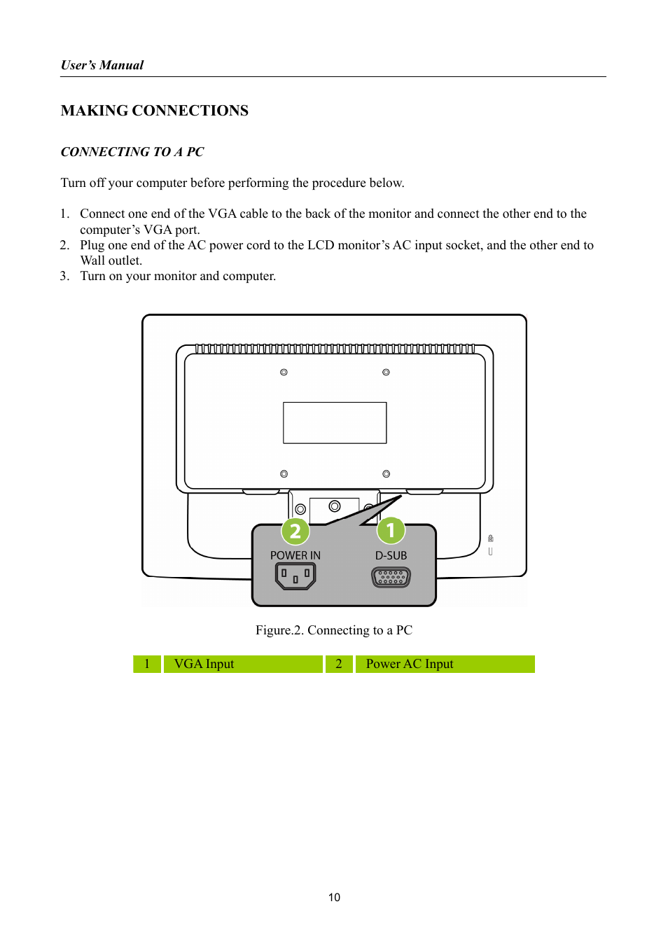 Making connections | Hanns.G HK162 User Manual | Page 10 / 21