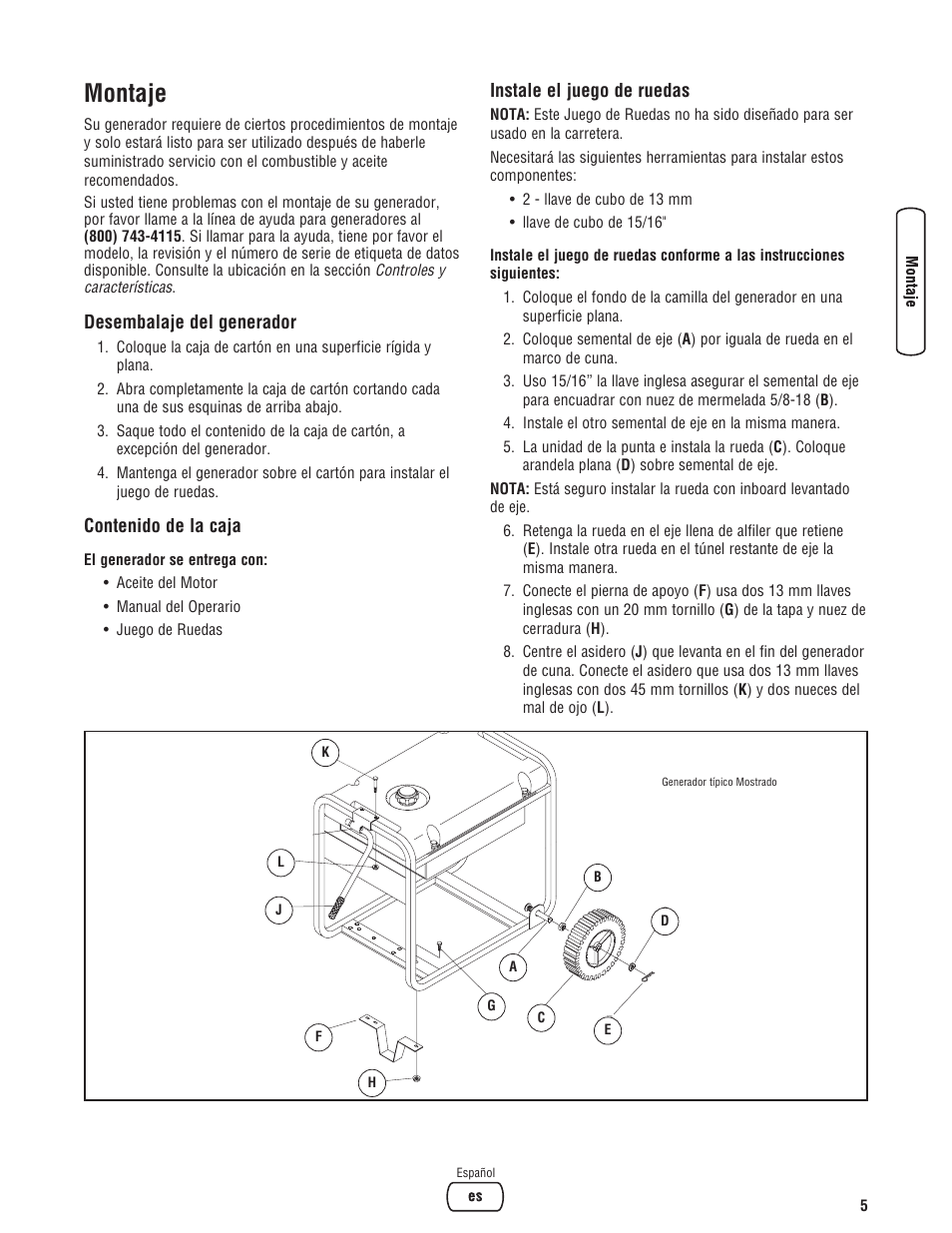 Montaje | Briggs & Stratton 30348 User Manual | Page 31 / 48