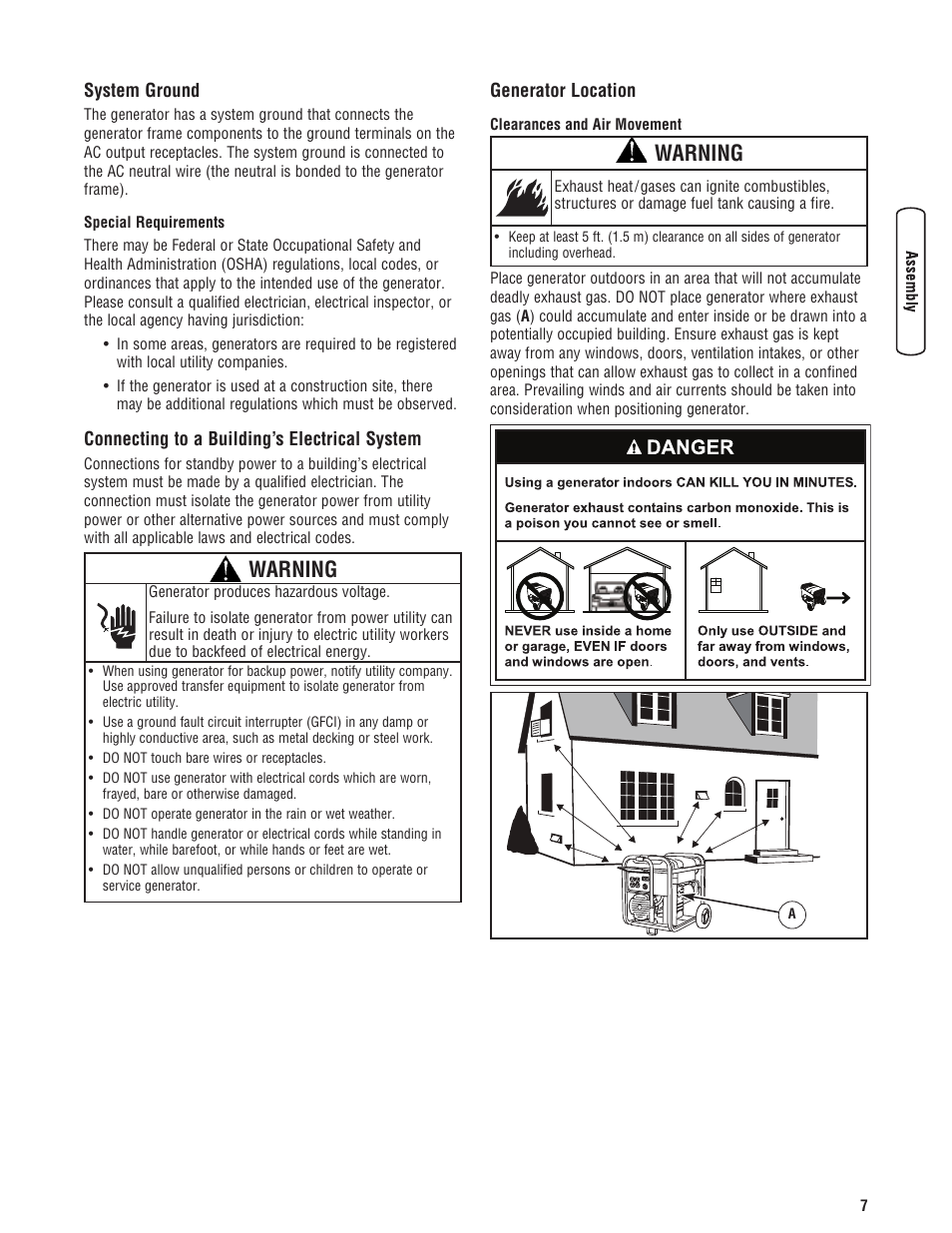Warning | Briggs & Stratton 30348 User Manual | Page 9 / 48