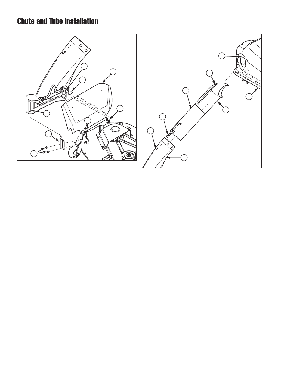 Chute and tube installation | Briggs & Stratton 1695284 User Manual | Page 10 / 14