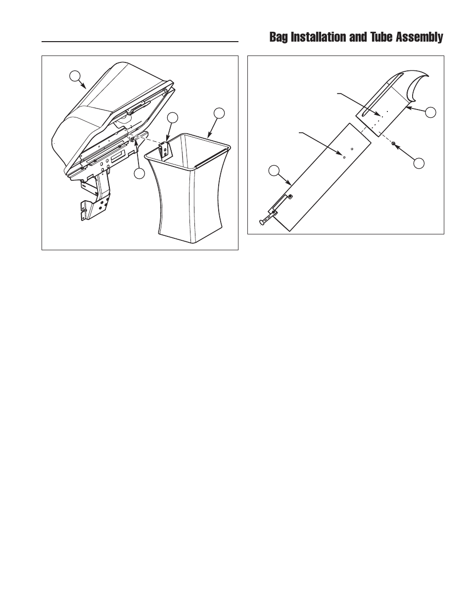 Bag installation and tube assembly | Briggs & Stratton 1695284 User Manual | Page 9 / 14