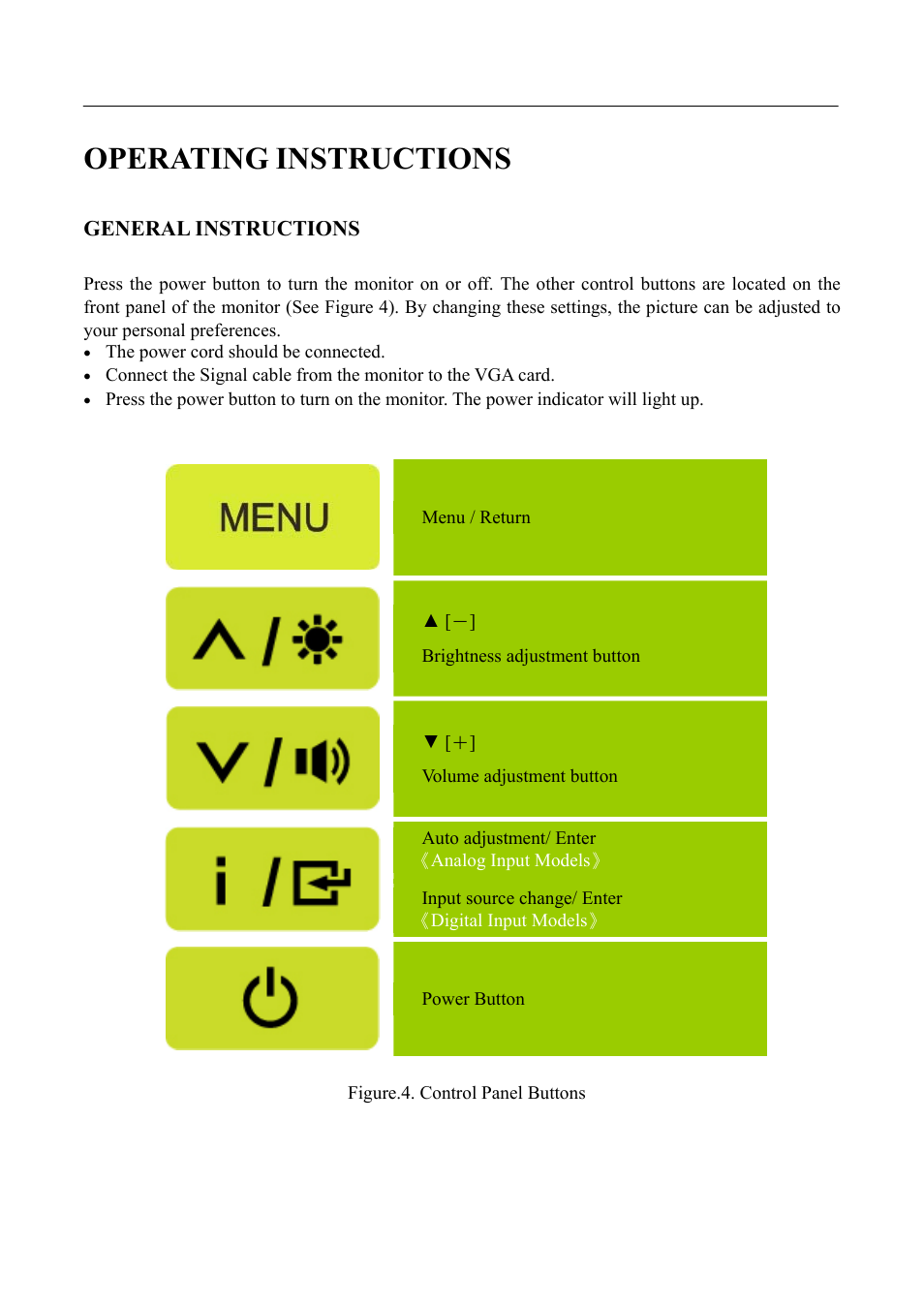 Operating instructions, General instructions | Hanns.G HA224 User Manual | Page 13 / 24